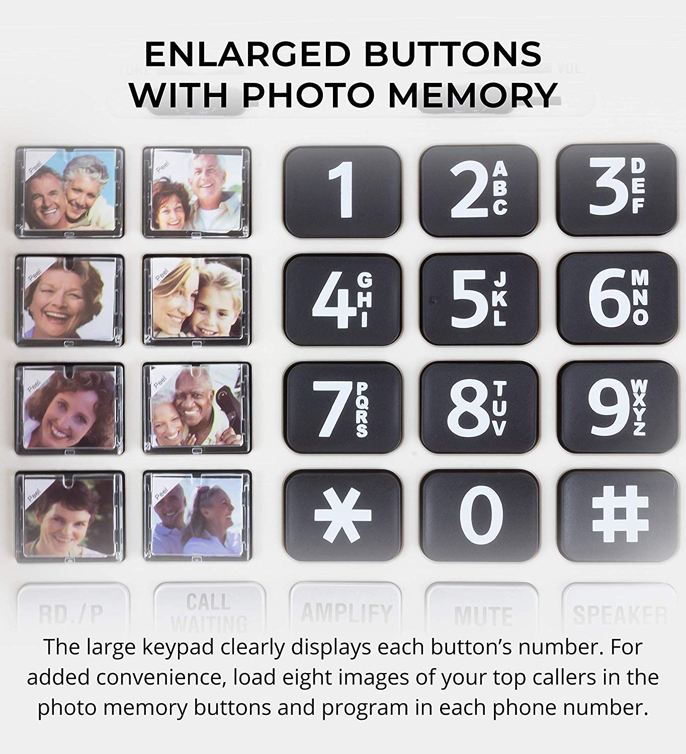 ClearSounds CSC500 Amplified Large Button Speakerphone w/Photo Frame Buttons - Ideal for Memory Loss